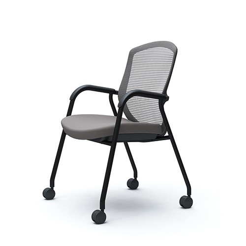 CWM4ZA FBA1 |オカムラ ヴィスコンテ オフィスチェア コンパクト 肘無し ブラック 1脚（直送品）