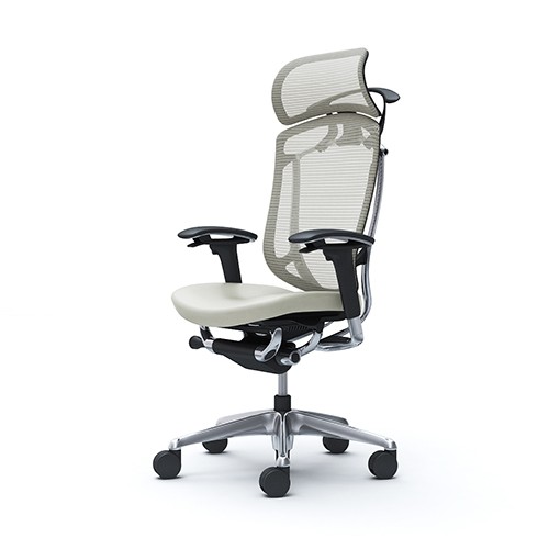 コンテッサ オカムラ セコンダ EXハイ大型固定ヘッドレスト 座革