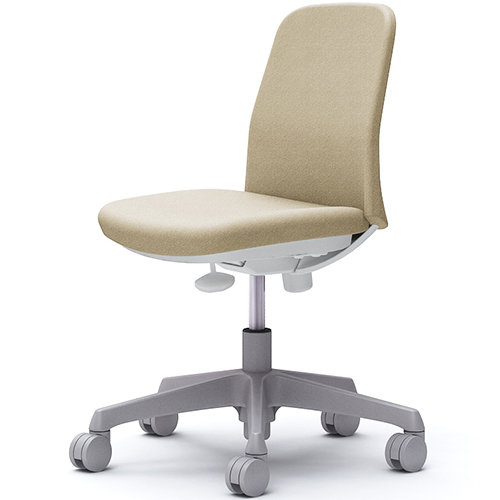 CD13BW ライブス エントリーチェア Lives Entry Chair(コンパクトタイプ) オフィスチェア 肘なし ホワイトボディ インターロック ナイロンキャスター(オカムラ)_3