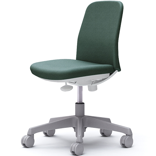 CD13BW ライブス エントリーチェア Lives Entry Chair(コンパクトタイプ) オフィスチェア 肘なし ホワイトボディ インターロック ナイロンキャスター(オカムラ)_6