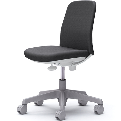 CD13BW ライブス エントリーチェア Lives Entry Chair(コンパクトタイプ) オフィスチェア 肘なし ホワイトボディ インターロック ナイロンキャスター(オカムラ)_1