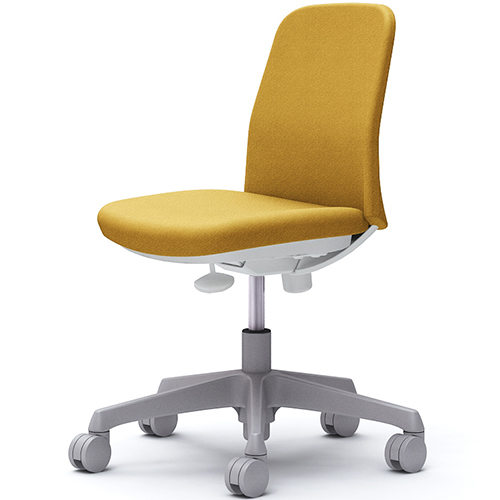 CD13BW ライブス エントリーチェア Lives Entry Chair(コンパクトタイプ) オフィスチェア 肘なし ホワイトボディ インターロック ナイロンキャスター(オカムラ)_8