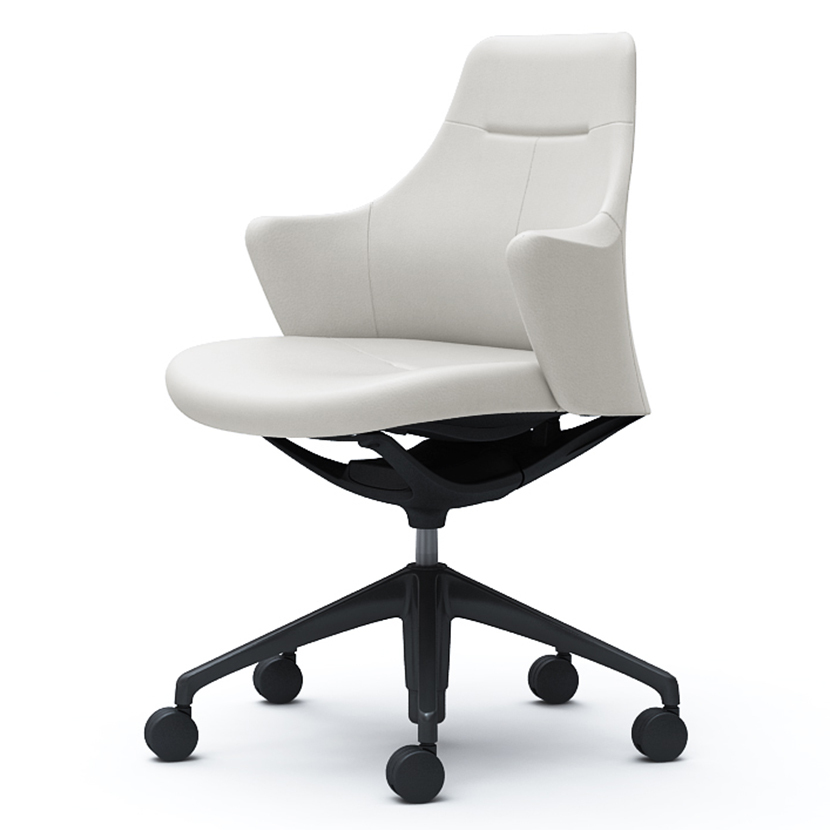 オフィスチェア デスクチェア オカムラ CD53MR ライブス ワークチェア Lives Work Chair 事務椅子 ロータイプ ５本脚  ブラックボディ ブラック脚 革張り : ok-cd53mr-le : オフィス家具通販のオフィスコム - 通販 - Yahoo!ショッピング