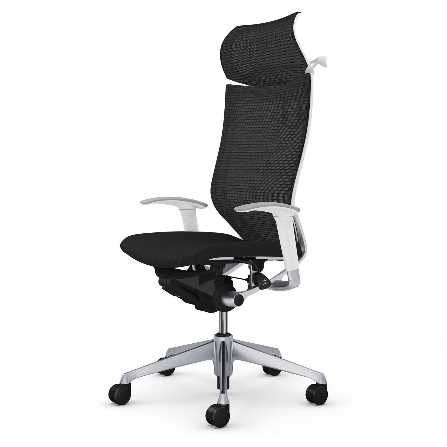 バロン(オカムラ) オカムラ バロン Baron CP88DW オフィスチェア アジャストアーム アルミ脚 スタンダートメッシュ ハンガー付き ...