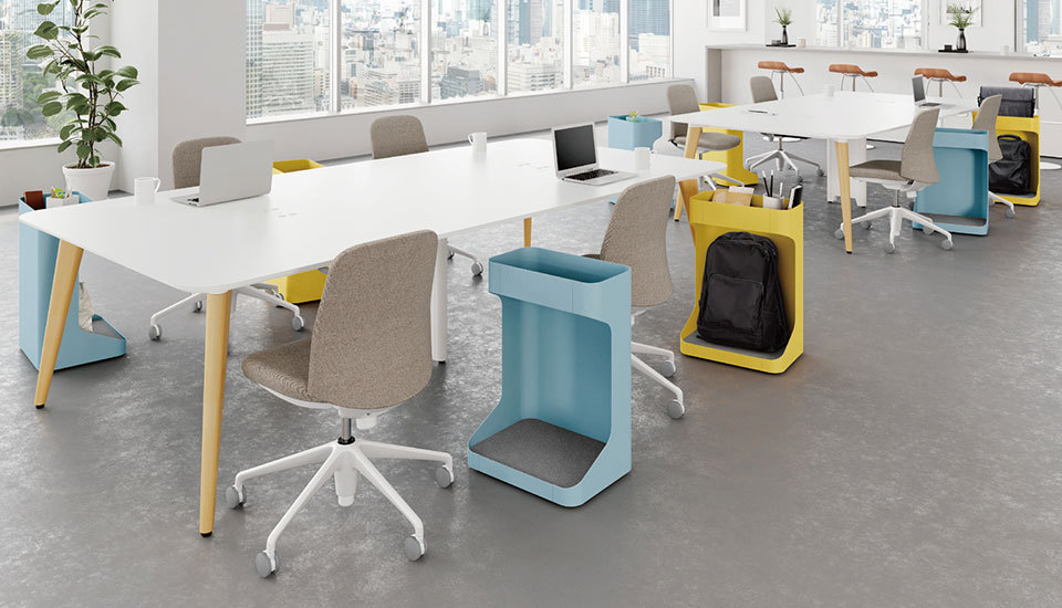 【美品】オカムラ Ｋ-model サイドシェルフ 865KSS デスクワゴン ライブス オカムラ Lives ワゴン ハイタイプ DD32AB サイドワゴン