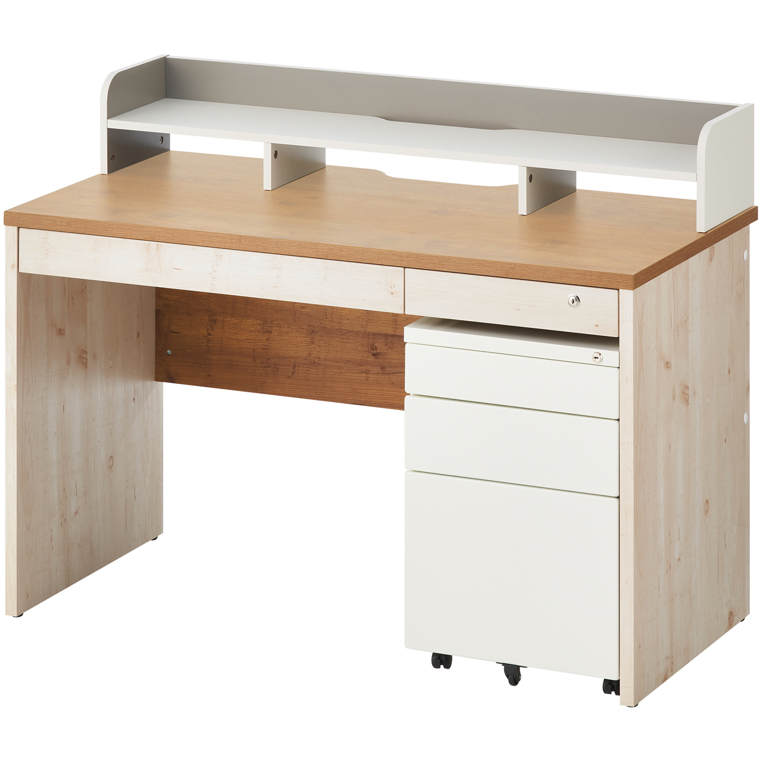 オフィスコム 法人様限定 オフィスデスク おしゃれ ペスパ2.0 古木調