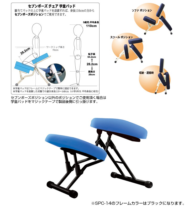 ルネセイコウ 快適座姿勢 セブンポーズチェア 可変式チェア