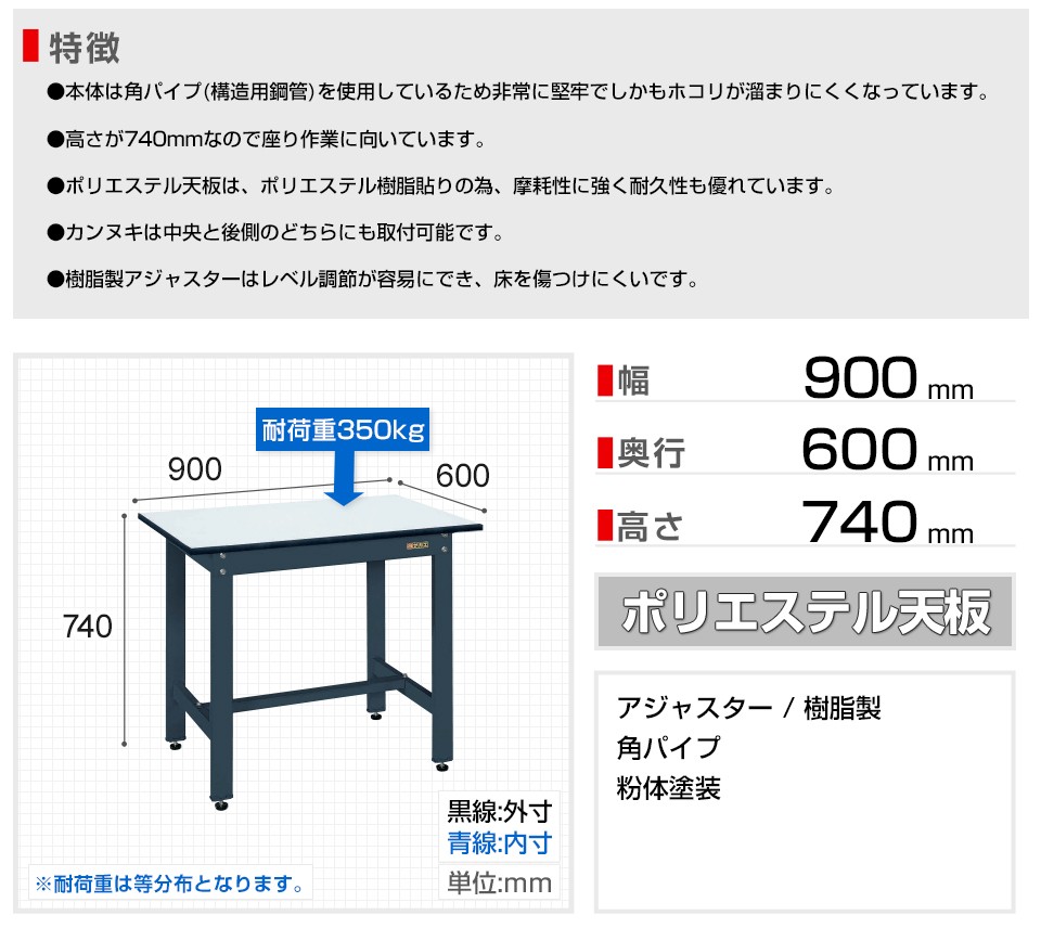 となります サカエ 幅900×奥行600×高さ740mm オフィス家具通販の