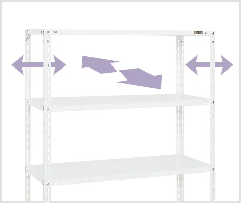 サカエ ショップラック 5段 業務用棚 店舗什器 幅1500×奥行450×高さ