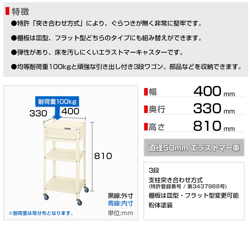 2022 サカエ スペシャルワゴン 引出し付 SPS-11NI 22163 ad-naturam.fr