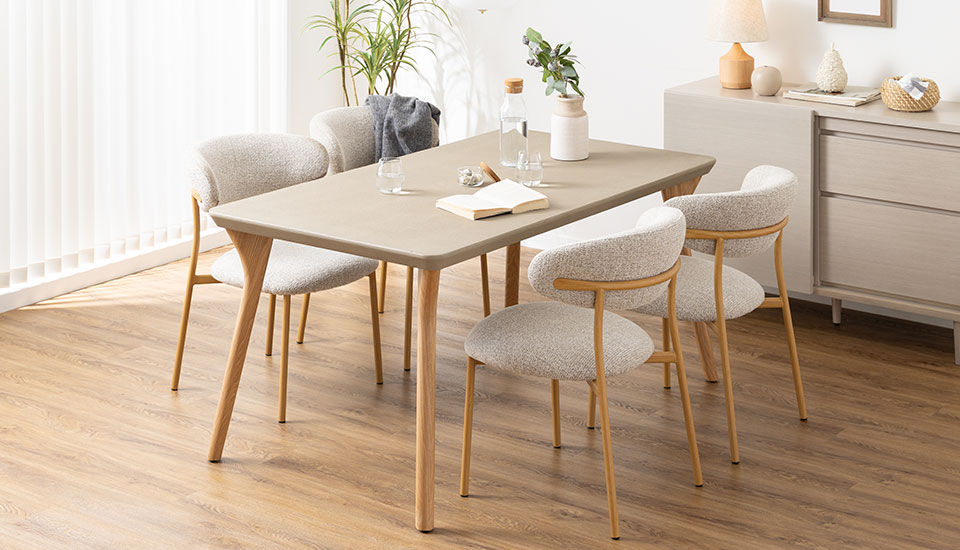 4人用 ダイニングテーブルセット 5点(幅1500mm 食卓テーブル×1 食卓