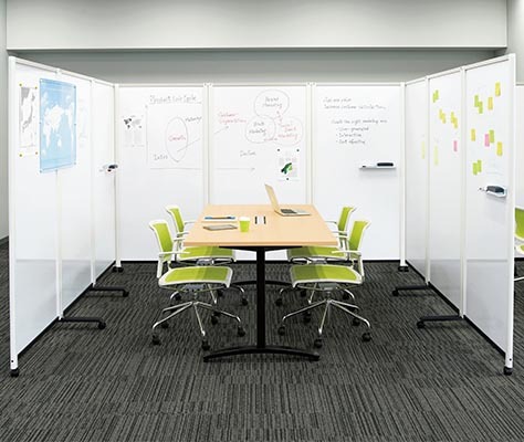 PLUS プラス パーテーションホワイトボード 3連 パーテーション