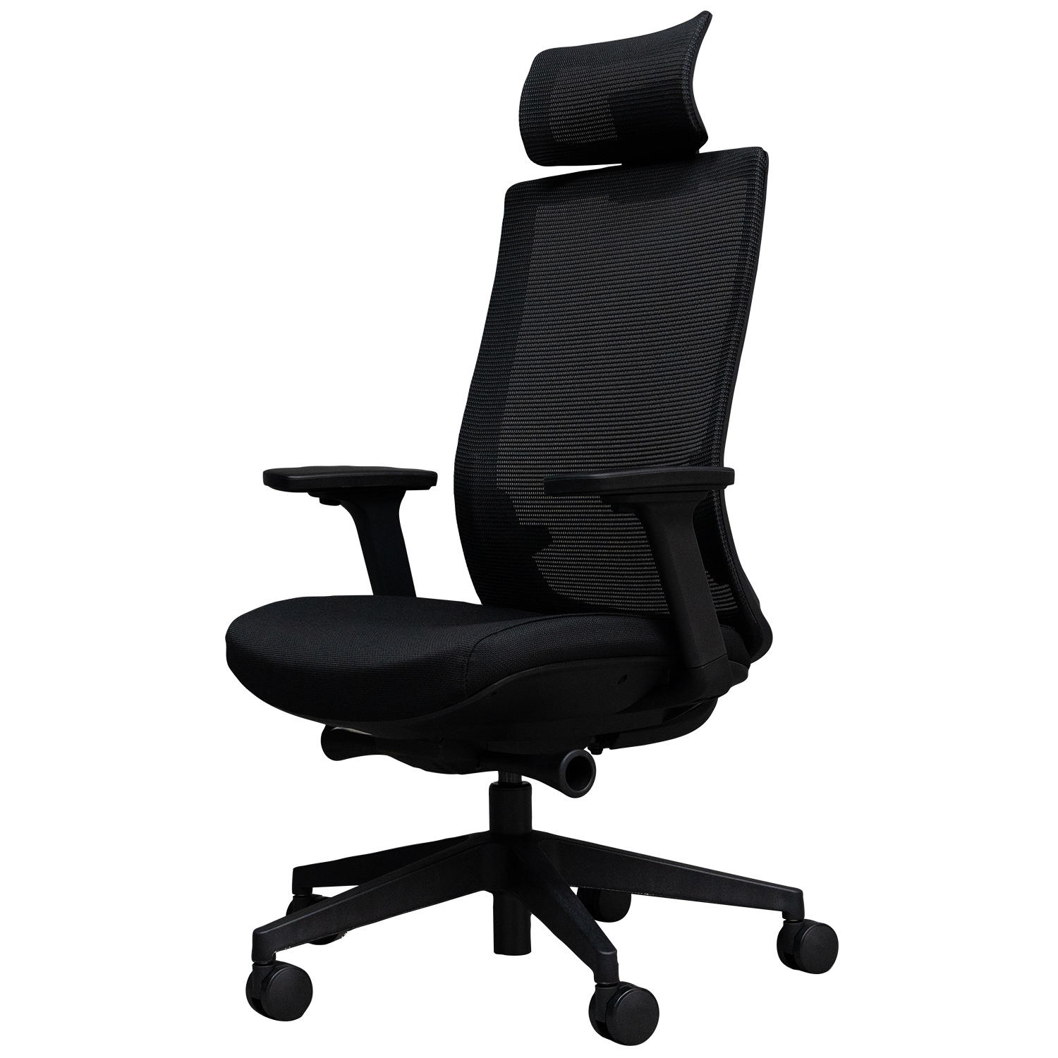 ゲーミングチェア メッシュ ブラック/黒 幅61.5×奥67×高117～125cm アーム付き OAチェア 椅子 回転 家具 札幌市 厚別区 不二貿易 ゲーミングチェア チェア 椅子 オフィスチェア 回転式