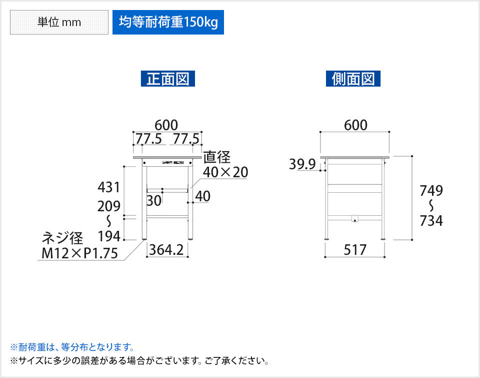 2023定番人気 山金工業 ワークテーブル 150シリーズ 固定式 中間棚板付