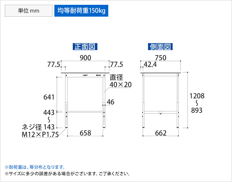 2023お買い得 山金工業 ワークテーブル 150シリーズ 高さ調整タイプ