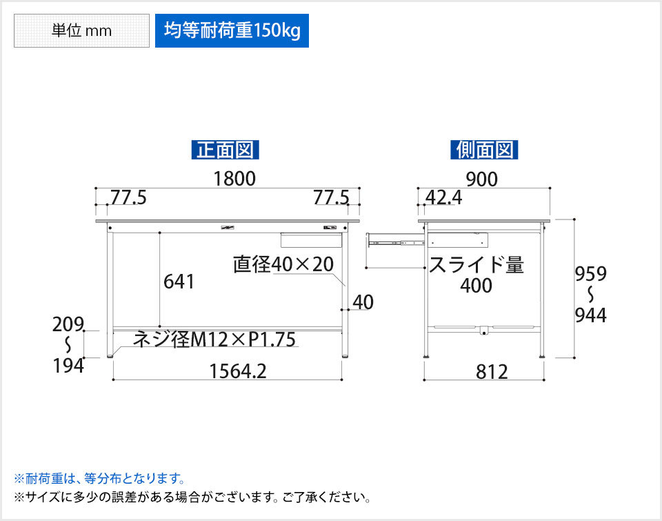 格安SALE 山金工業 ワークテーブル 150シリーズ 固定式 ハイタイプ