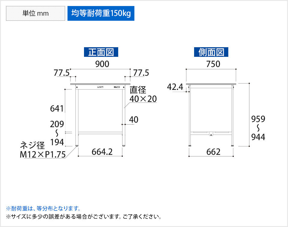 完売 山金工業 ワークテーブル SWR-1575TS1-GG fisd.lk