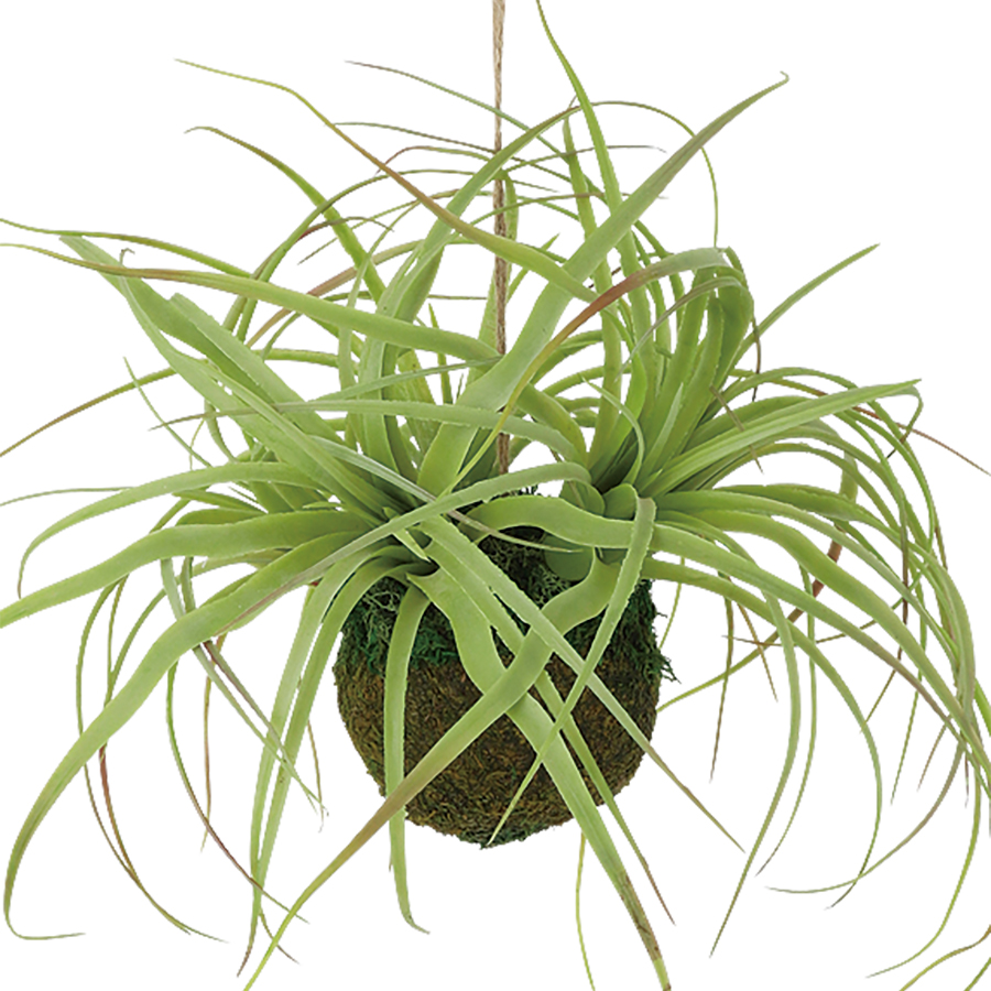 チランジア モスボール　幅30 × 奥行30 × 長さ23cm（長さ43cm）　フェイクグリーン 人工観葉植物 オフィスグリーン 装飾 アレンジ おしゃれ_1