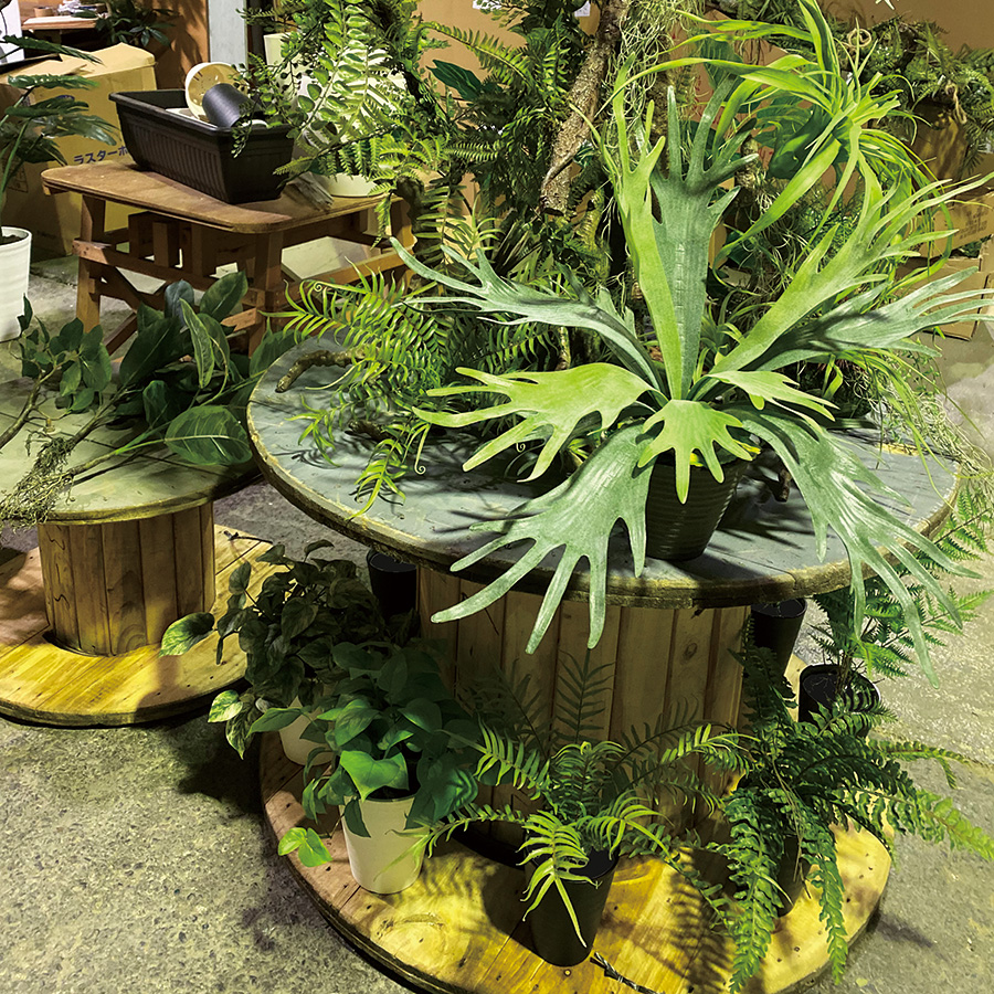MIX プラントボックス 幅90 × 奥行45 × 高さ45cm フェイクグリーン オフィスグリーン 観葉植物 フェイク 人工観葉植物 大型 移転祝い 開店祝いの画像