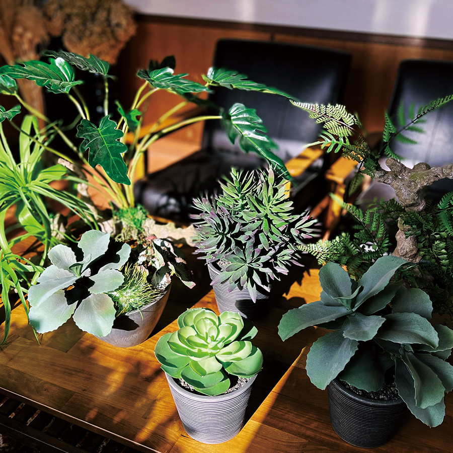 MIX プラントボックス 幅90 × 奥行45 × 高さ45cm フェイクグリーン オフィスグリーン 観葉植物 フェイク 人工観葉植物 大型 移転祝い 開店祝いの画像