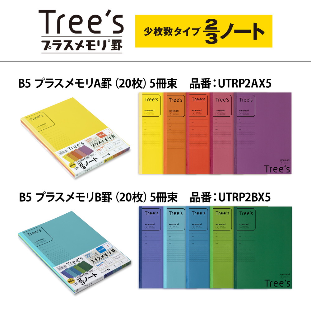 日本ノート（NIPPON NOTE） パックノート Tree's B5 プラスメモリ 20枚