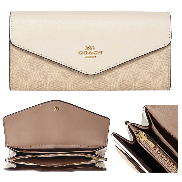 コーチアウトレット 長財布 エンベロープ CX160 COACH OUTLET 財布 レディース シグネチャー ボタン 爆買 | COACH | 02