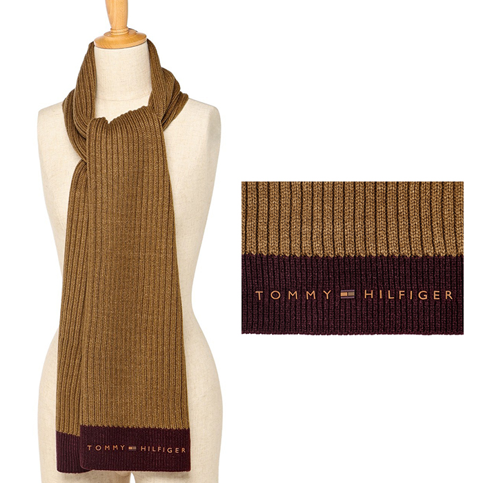 トミーヒルフィガー TOMMY HILFIGER マフラー メンズ TH100047C ブランド ビジネス ロング ユニセックス レディース 秋冬 防寒 グレー ブラウン 爆買 | TOMMY HILFIGER | 02