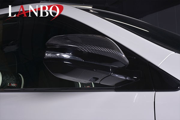 トヨタ 80系 ハリアー専用 LANBO リアルカーボン ドアミラーカバー 