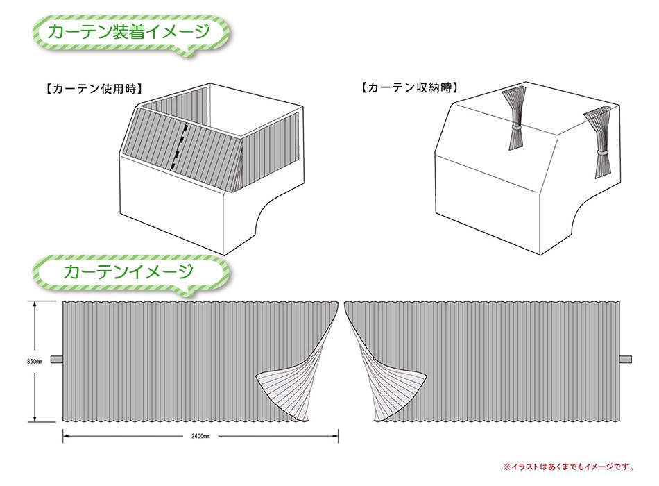 銀河 仮眠カーテン トラック用高機能カーテン 雅 みやび 左右2枚セット KC-GI :KC-GI-color:オージードリーム - 通販 -  Yahoo!ショッピング