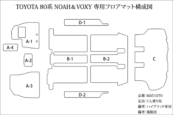 新規購入 ノア ヴォクシー 80系 ハイブリッド車 ガソリン車 フロアマット ラゲッジマット ステップマット Mat1570 保障できる Kuljic Com