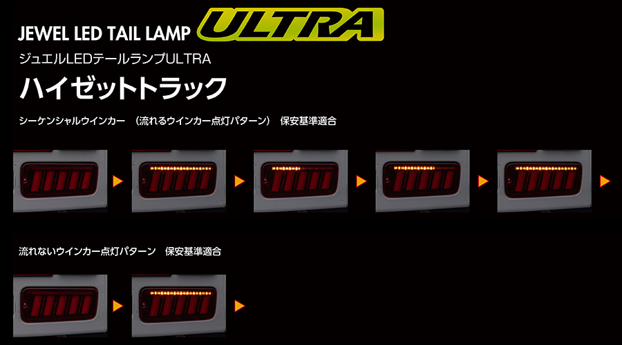 ハイゼットトラック ピクシストラック サンバートラック ジュエルLEDテールランプ ULTRA
