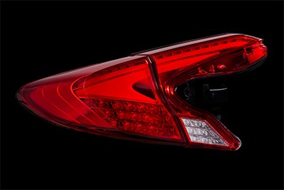 C-HR用 LEDテールランプREVO ハーフレッド/クローム