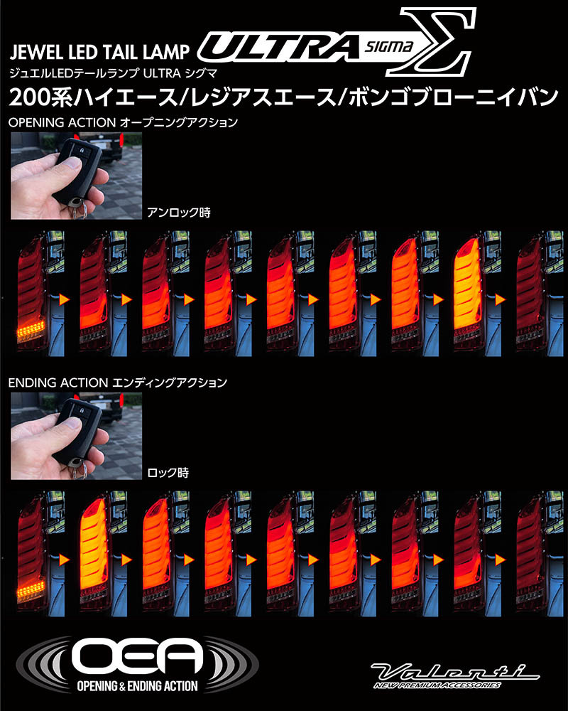 200系ハイエース/レジアスエース用 LEDテールランプ ウルトラシグマ