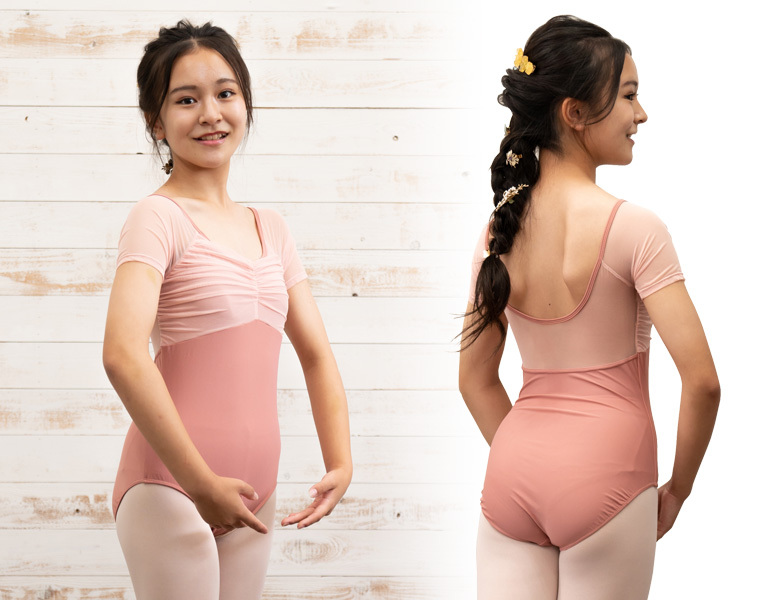 【ダンスクイーン】(タグ無し)ヒョウ柄レオタード2622 B級品)(訳有り)(返品不可)バレエレオタード ジュニアから大人用