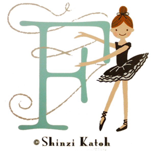 バレエ小物 Shinzi Katoh イニシャル携帯ミラー : OHANAダンスバレエ