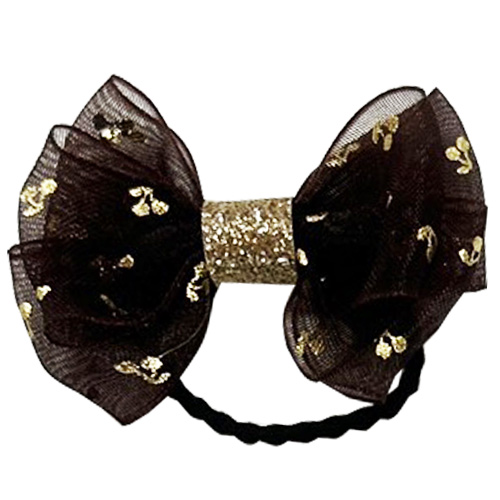 リボンヘアゴム ゴールド 5cm ヘアアクセサリー 1個 : OHANAダンス