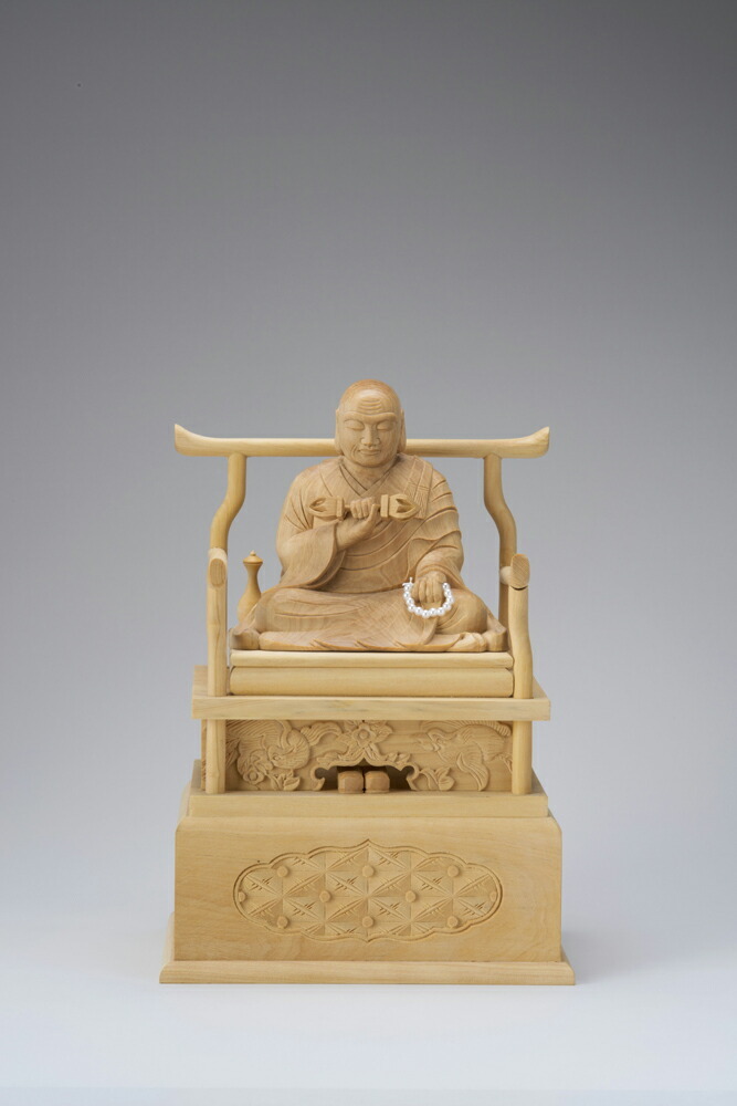 今季ブランド本柘植 弘法大師 2.0寸 木彫り 43-2 オブジェ 仏具 仏像 置き物 インテリアオブジェ フィギュア インテリア仏像 仏壇 仏像 