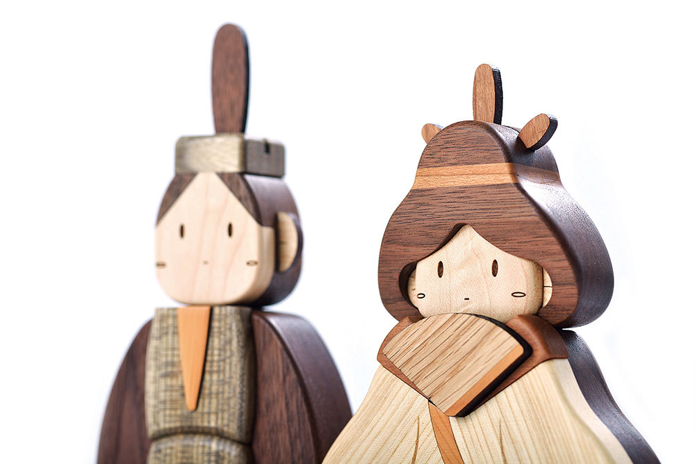 ササキ工芸 木製ひな人形Aセット 【オブジェ・雑貨 季節商品】 : 人形