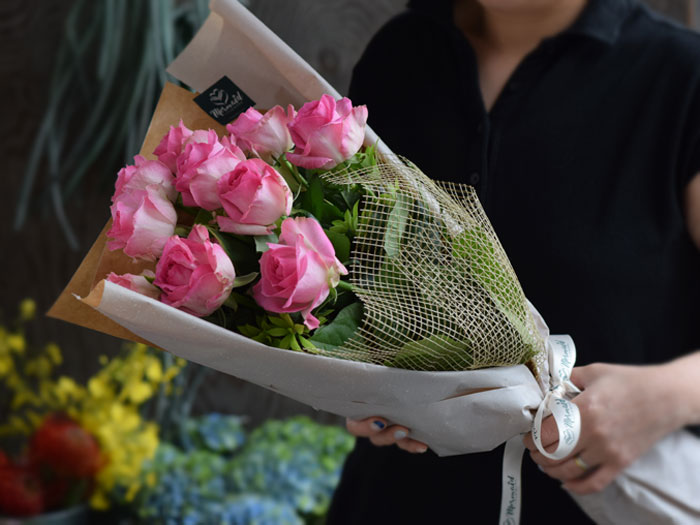 プリティ マーメイド 花 ギフト バラ 花束 ピンク10本 結婚記念日