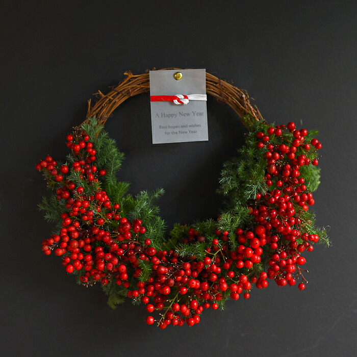 プリティ マーメイド ドライフラワー リース スワッグ しめなわ お正月