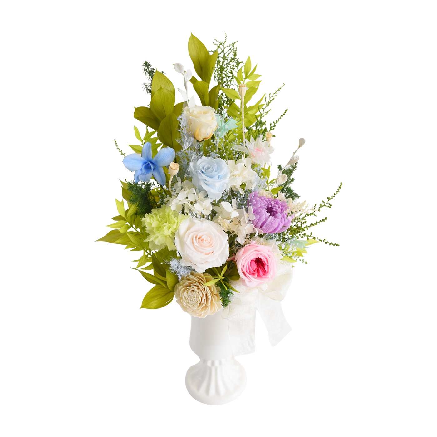 プリティ マーメイド お盆 プリザーブドフラワー プリザ 供花 仏花