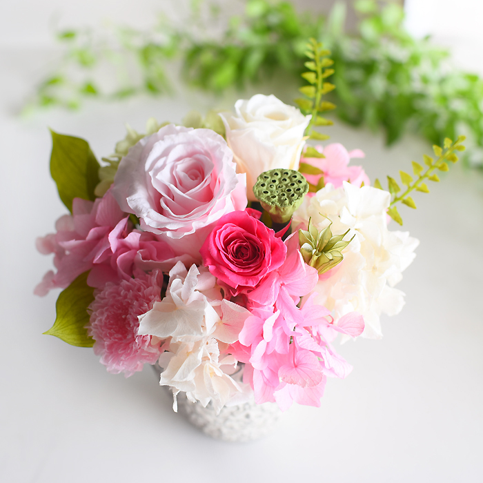 プリザ仏花 若草露