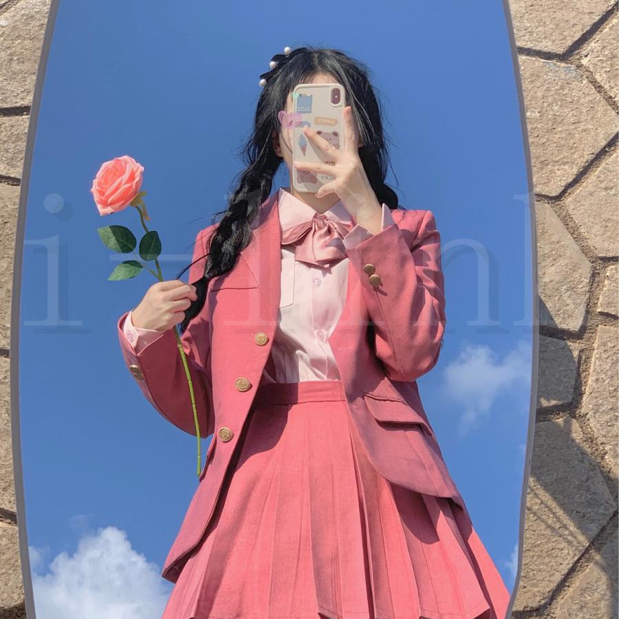 女の子　フォーマル　150 チェック　ブレザー　スカート　茶色　ピンク Amazon.co.jp: [尚基製造] ジャケット チェック柄スカート