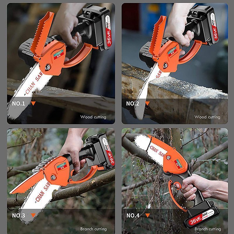 充電式チェーンソー 36VF 小型チェーンソー 切削径15cm 電動