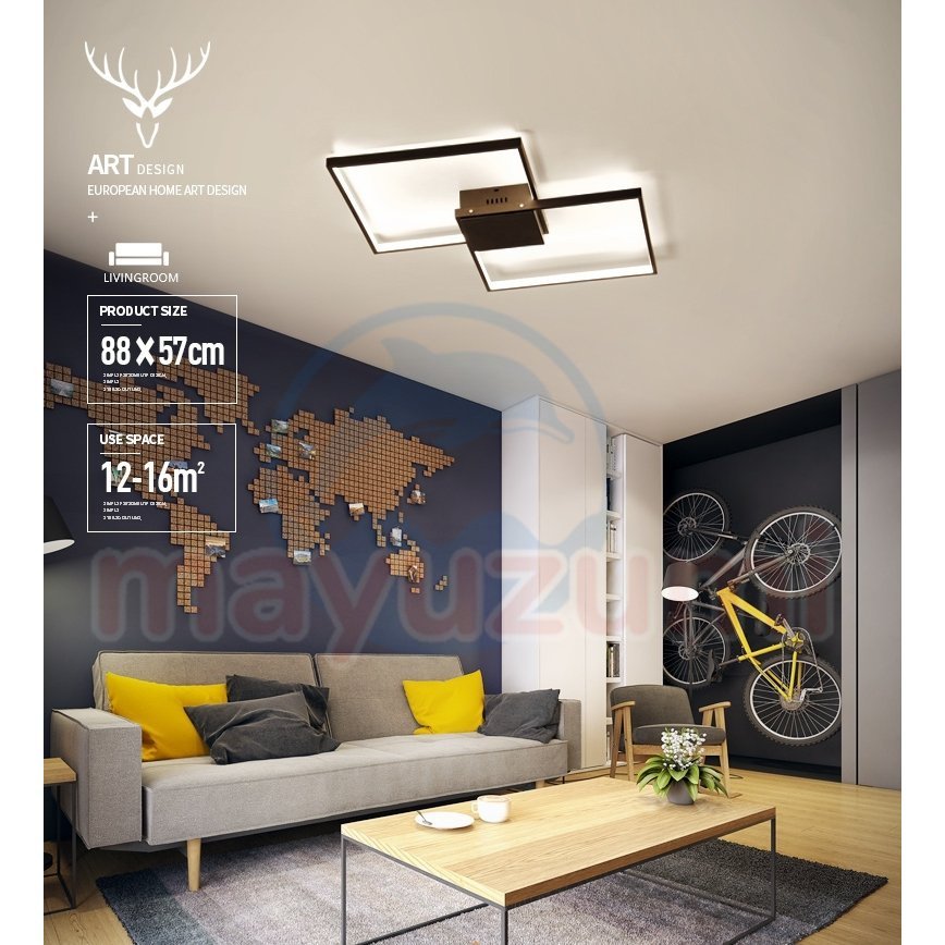 インテリア シーリングライト 天井照明 オシャレ菱形 照明器具 Led