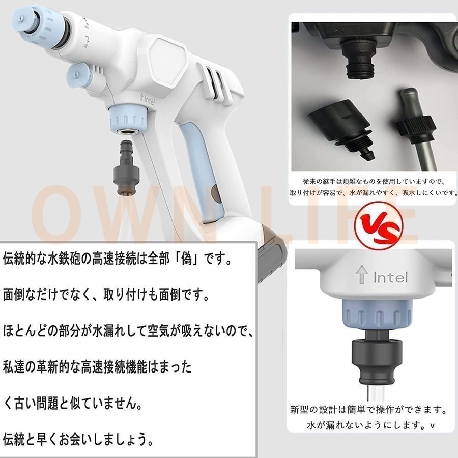 業界最高クラス 高圧洗浄機コードレス 高圧洗浄器 高圧洗車機 可視化大