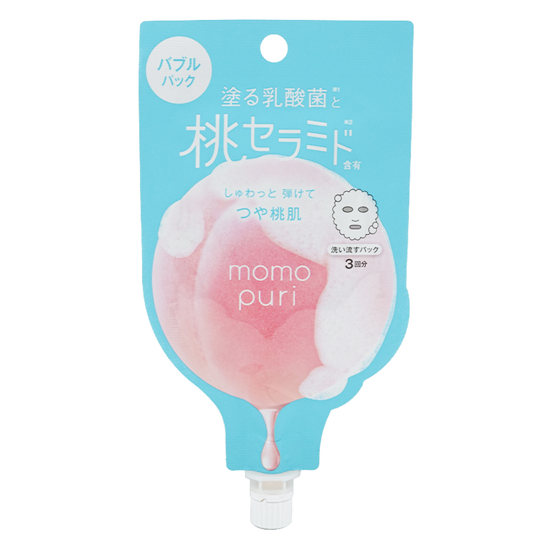 momopuri ももぷり フレッシュバブルパック 20g [つや桃肌] ほんのり