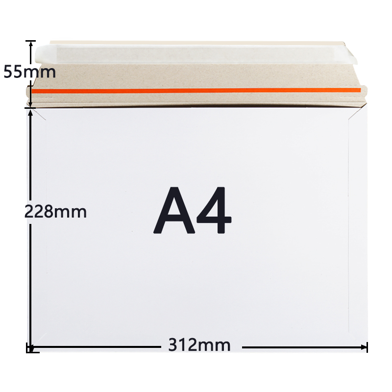 100枚セット]厚紙封筒 A4 312x228+55mm ゆうパケット クリックポスト