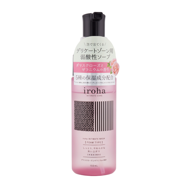 いろは　ローズ×1本 iroha INTIMATE CARE / iroha INTIMATE WASH【FOAM TYPE】ダマスク