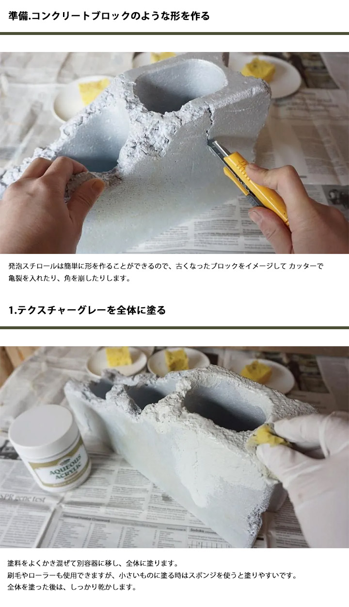 コンクリートエフェクトペイント ザラザラセット 20kg+1kg×3個セット
